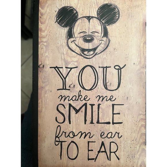 Mickey Mouse Rustic Wood Toned Picture Frame for 4x6 photo - Picture 2 of 10
